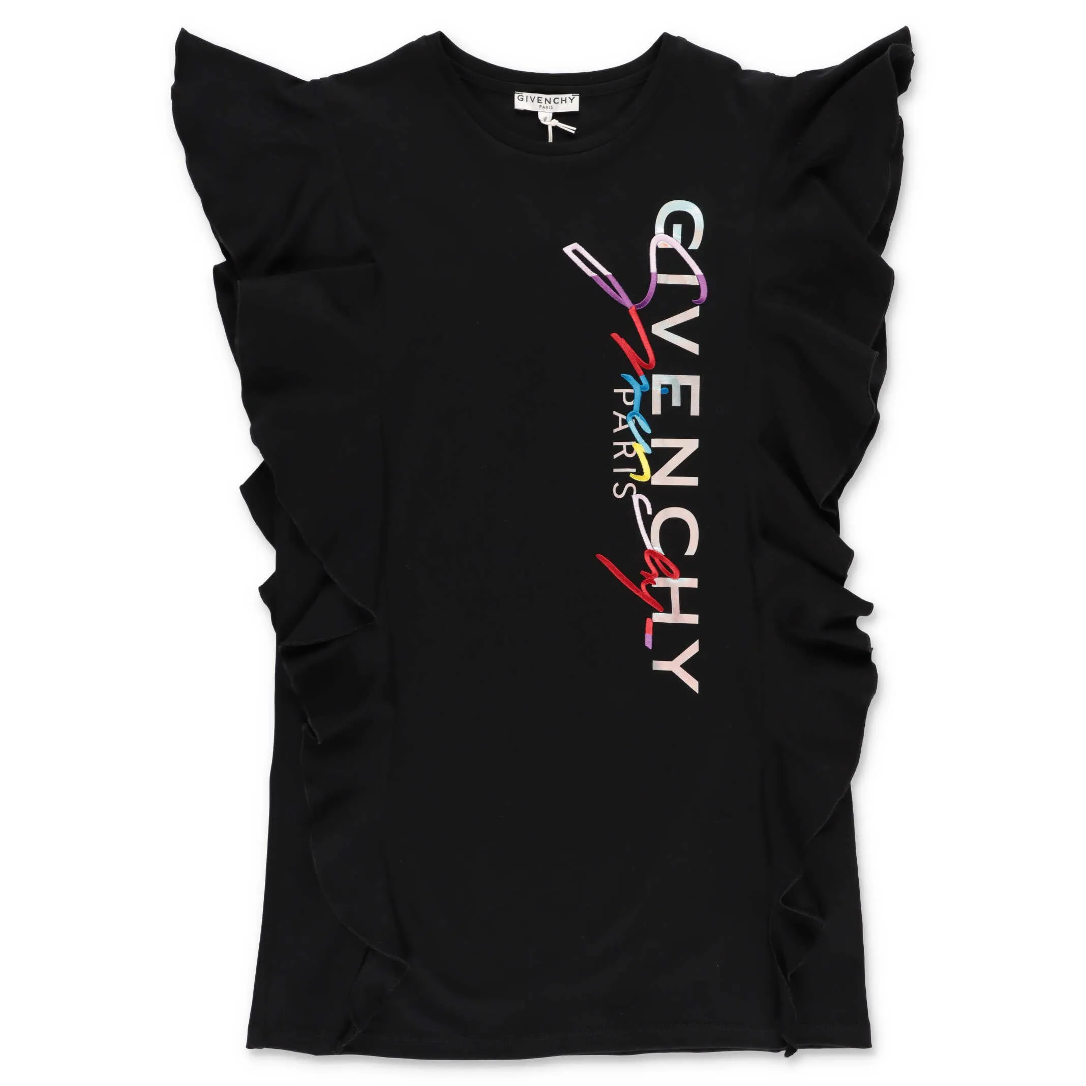Givenchy Kids Logo Embroidered Ruffled Dress