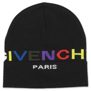 Givenchy Kids Logo Intarsia Beanie