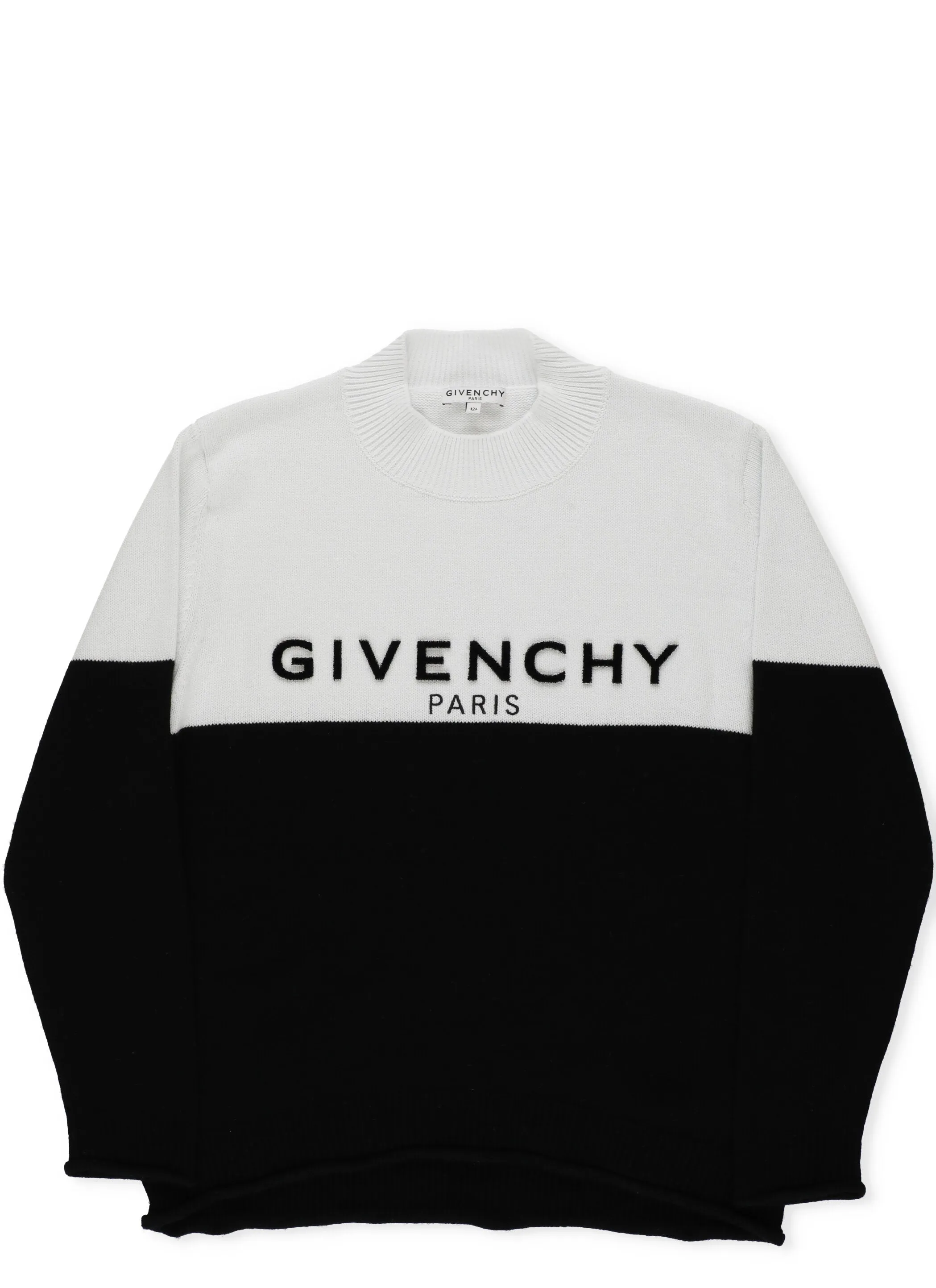 Givenchy Kids Logo Intarsia Two-Tone Jumper