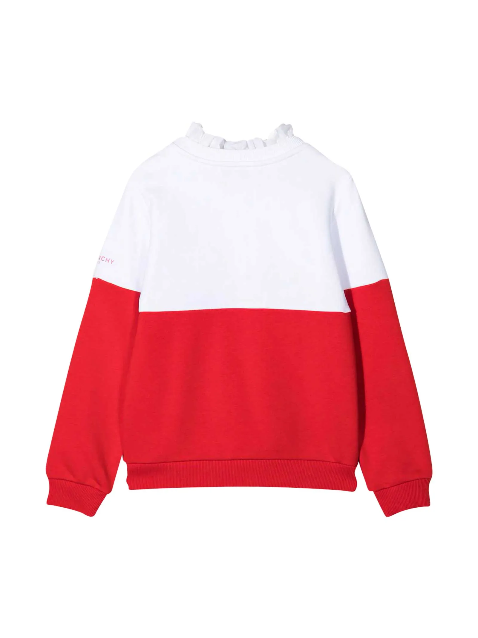 Givenchy Kids Logo Print Ruffled Neck Sweatshirt
