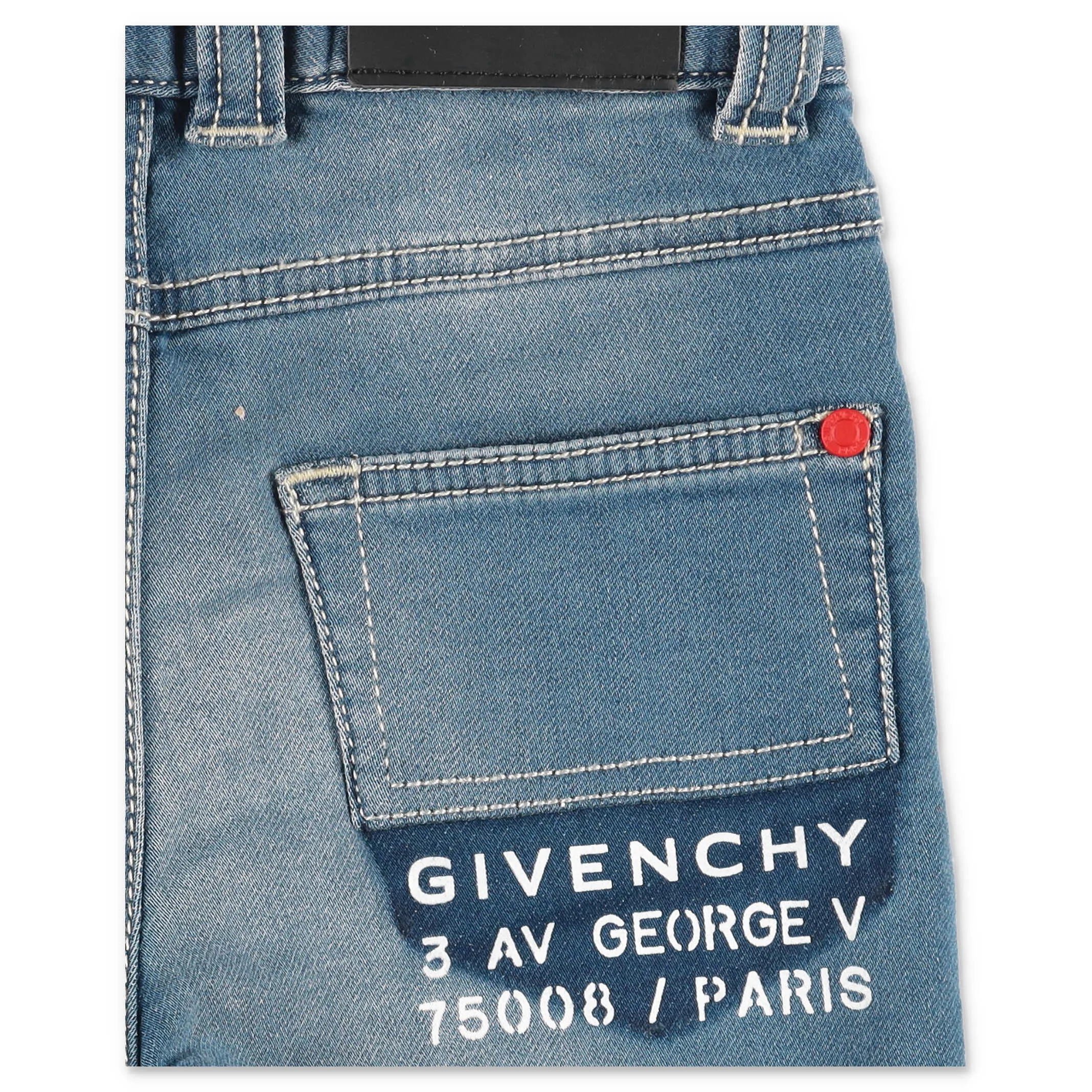 Givenchy Kids Logo Print Slim-Fit Jeans