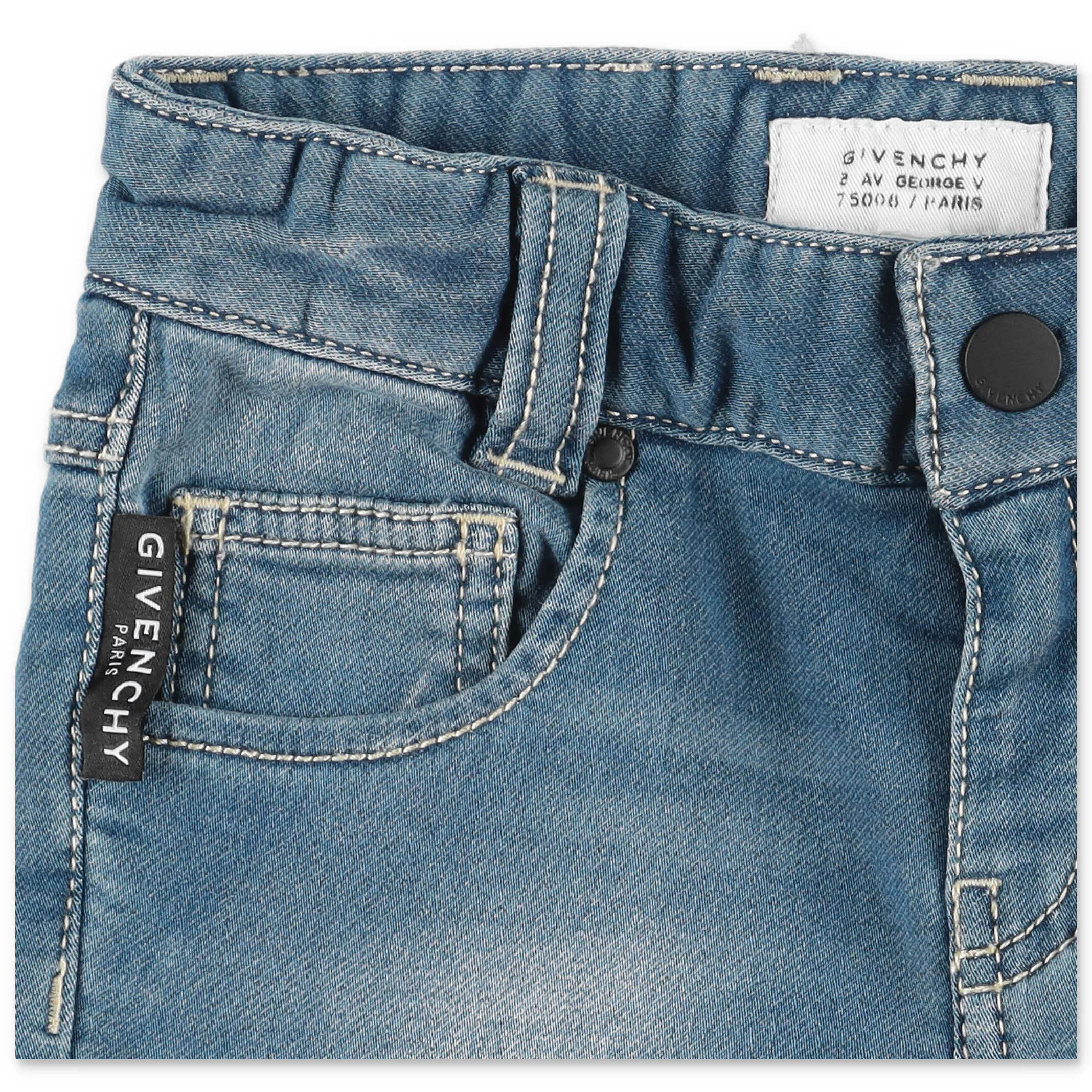 Givenchy Kids Logo Print Slim-Fit Jeans