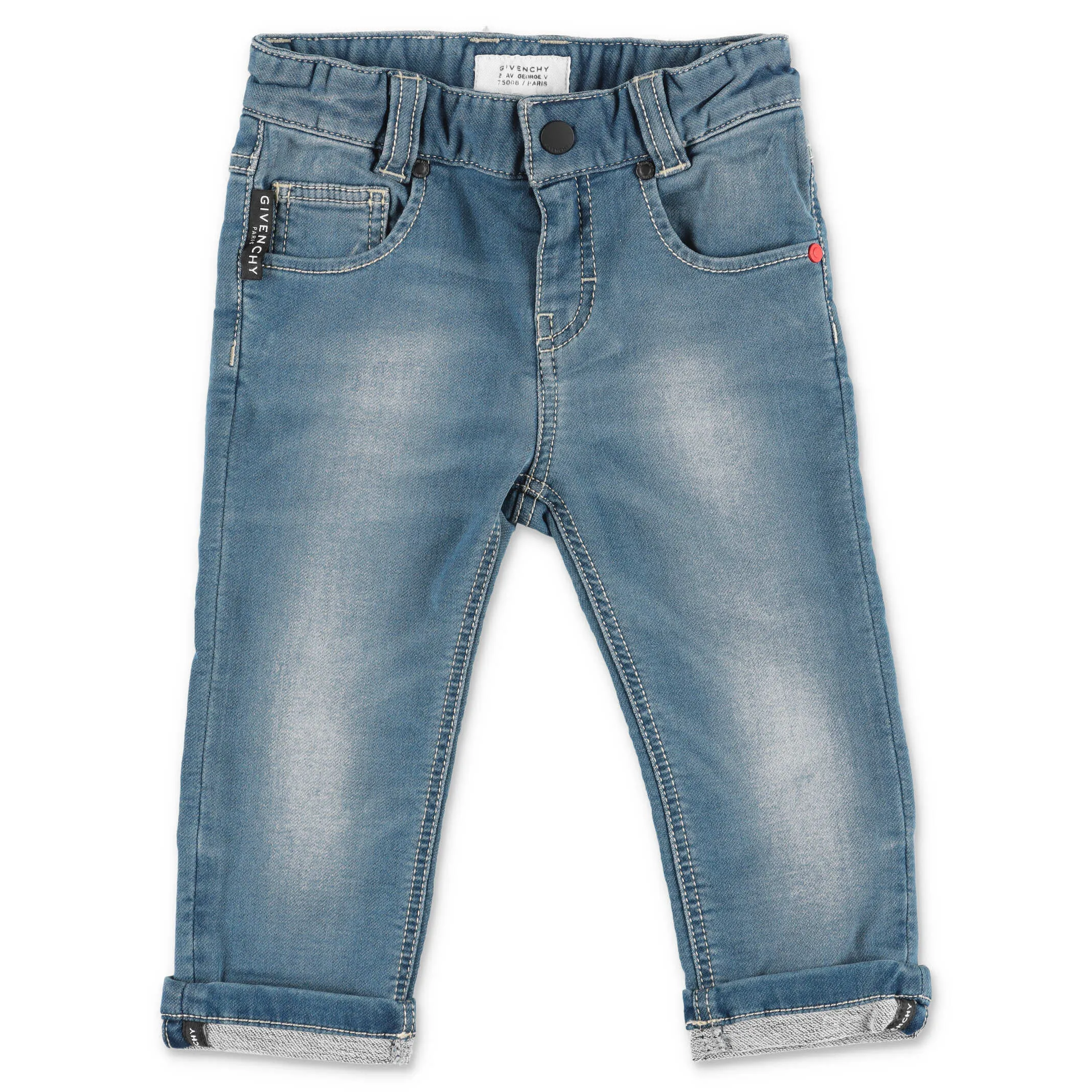 Givenchy Kids Logo Print Slim-Fit Jeans