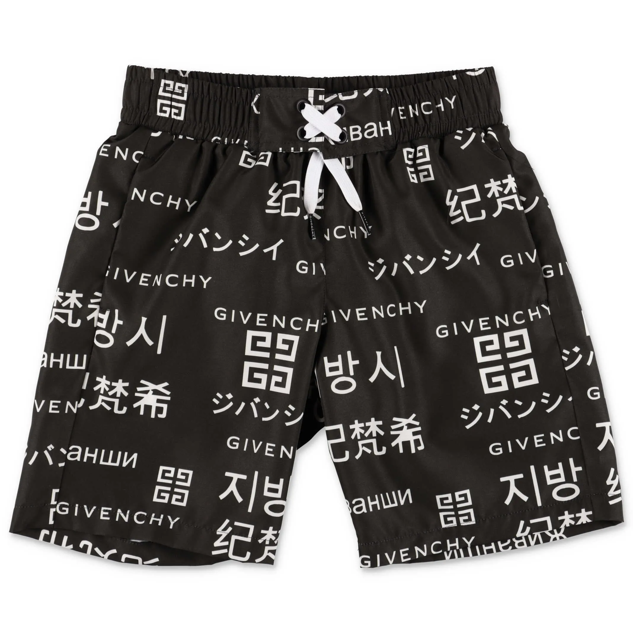Givenchy Kids Logo Print Surfer Shorts