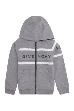 Givenchy Kids Logo Print Zip-Up Hoodie