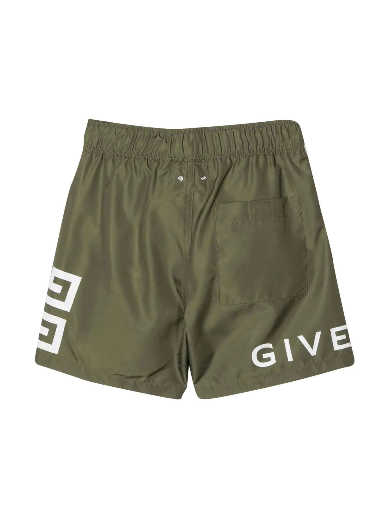 Givenchy Kids Logo Printed Drawstring Swim Shorts