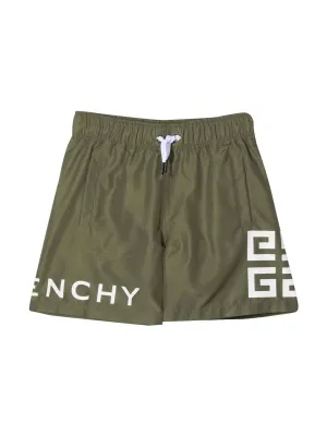 Givenchy Kids Logo Printed Drawstring Swim Shorts