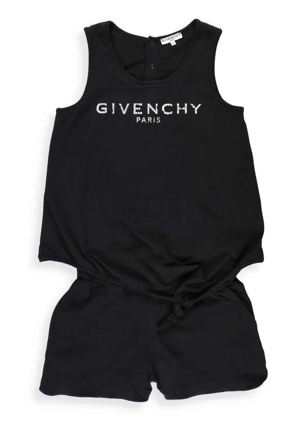 Givenchy Kids Logo Printed Sleeveless Playsuit