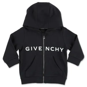 Givenchy Kids Logo Printed Zip-Up Hoodie