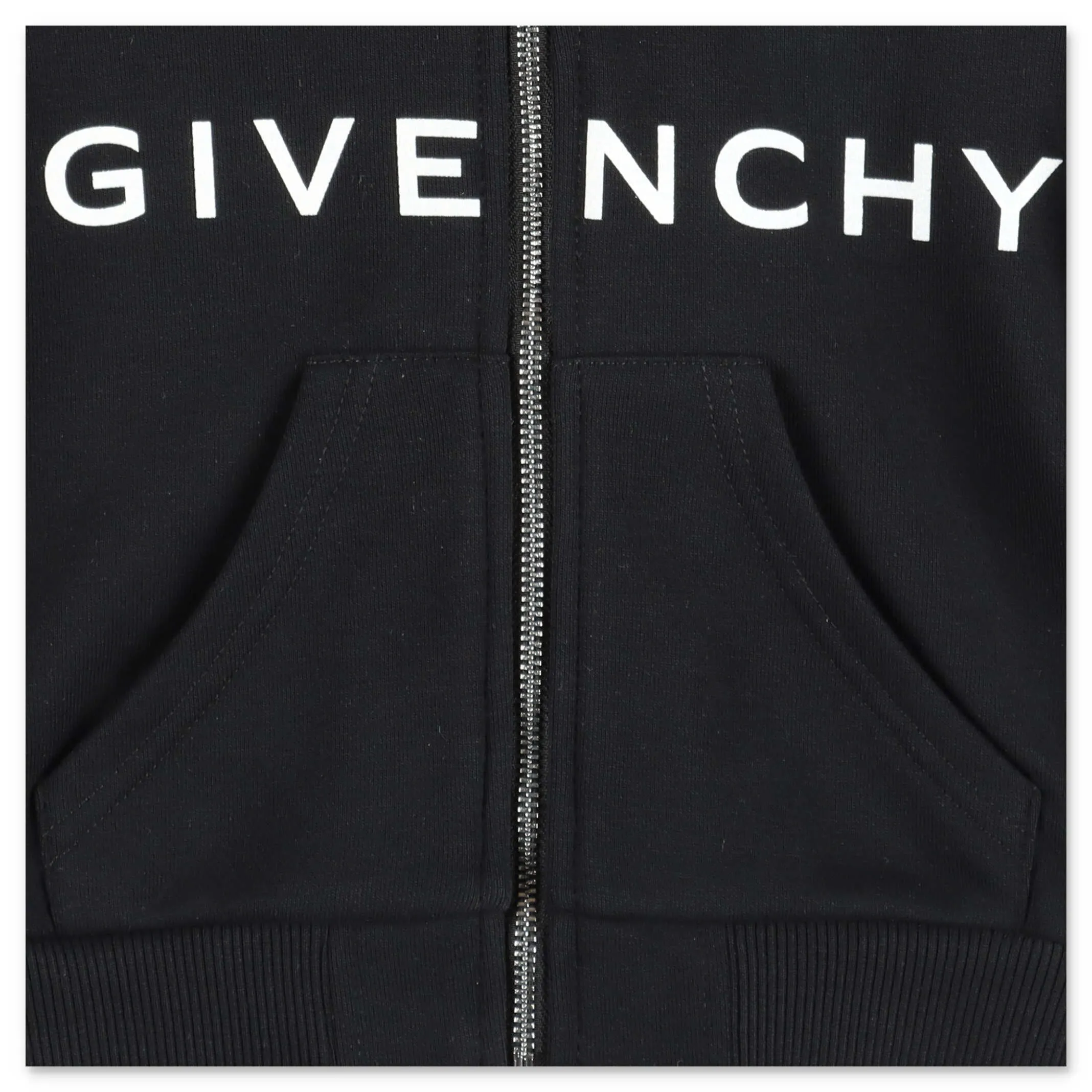 Givenchy Kids Logo Printed Zip-Up Hoodie