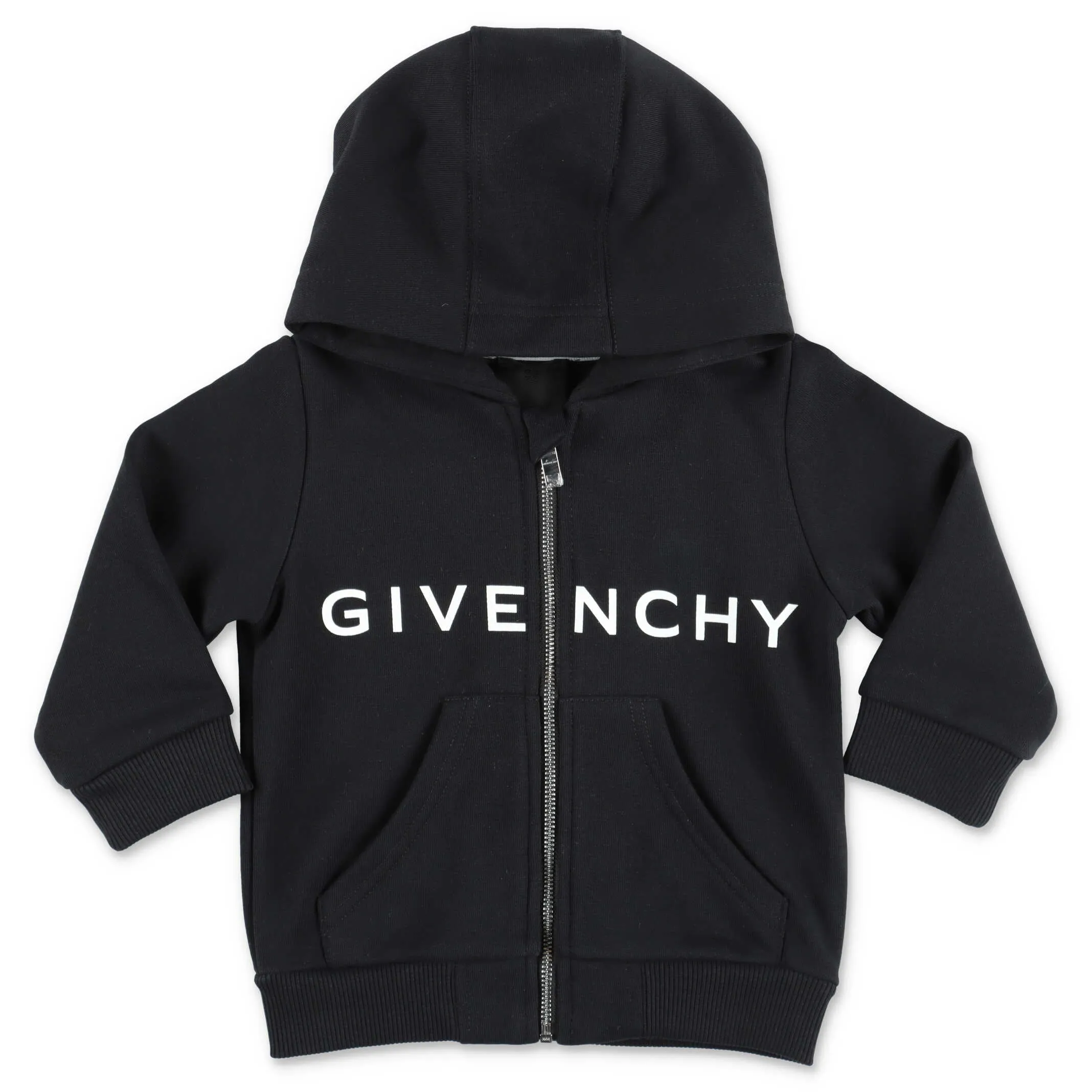 Givenchy Kids Logo Printed Zip-Up Hoodie