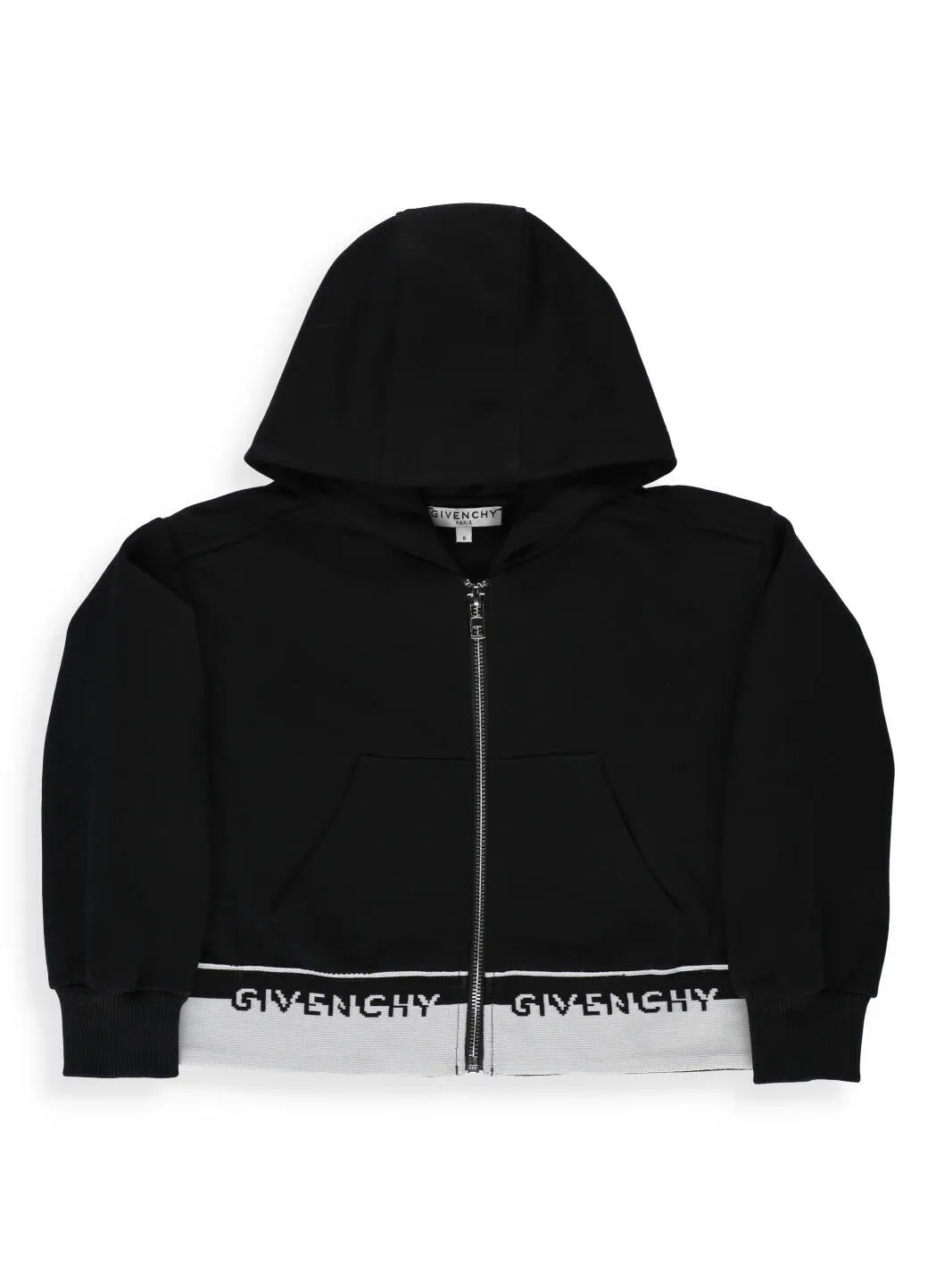 Givenchy Kids Logo Waistband Zipped Hoodie