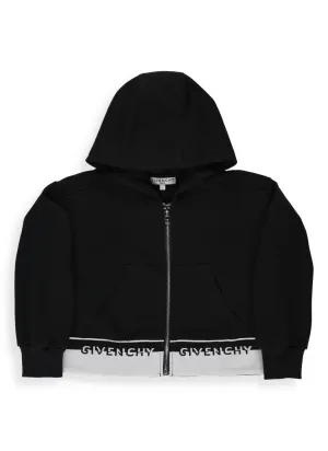 Givenchy Kids Logo Waistband Zipped Hoodie