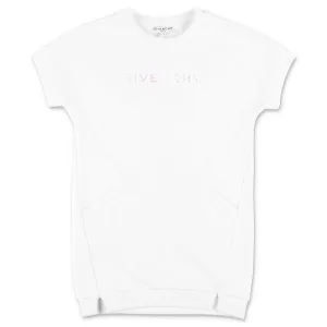 Givenchy Kids Metallic Logo Printed T-Shirt Dress
