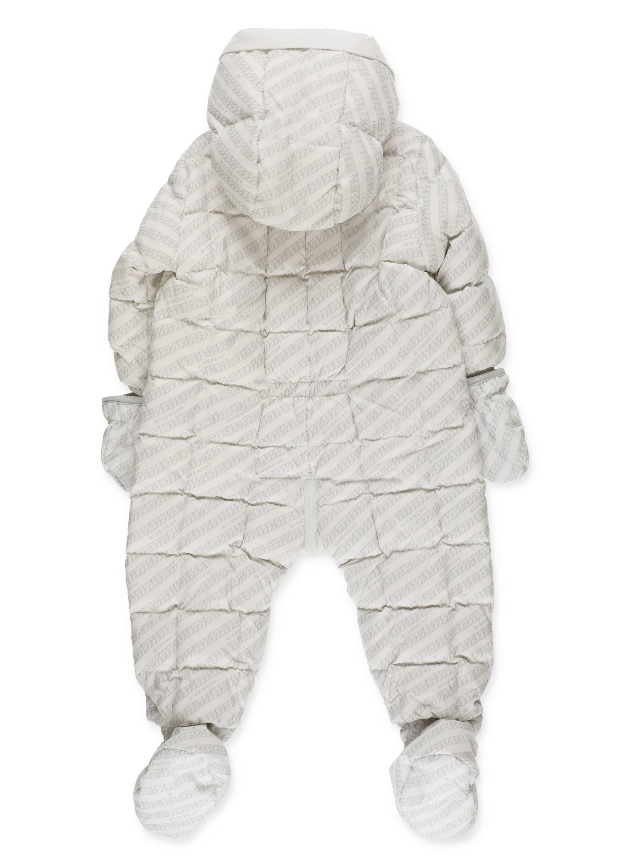 Givenchy Kids Striped Logo Print Padded Baby Onesie