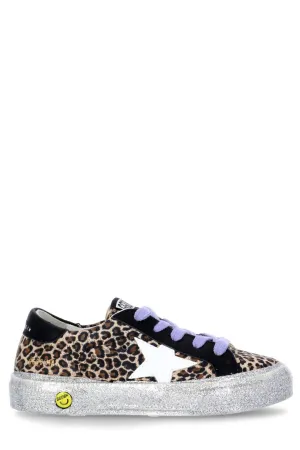 Golden Goose Kids May Leopard Print Sneakers