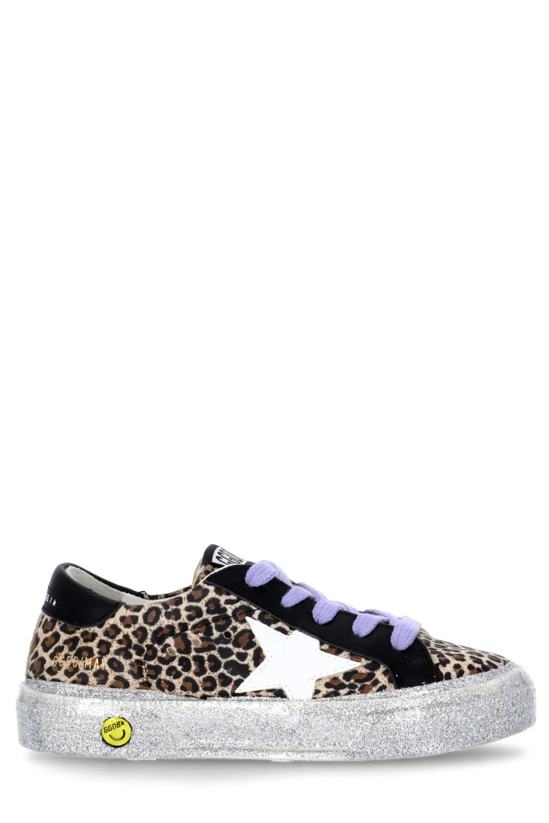 Golden Goose Kids May Leopard Print Sneakers
