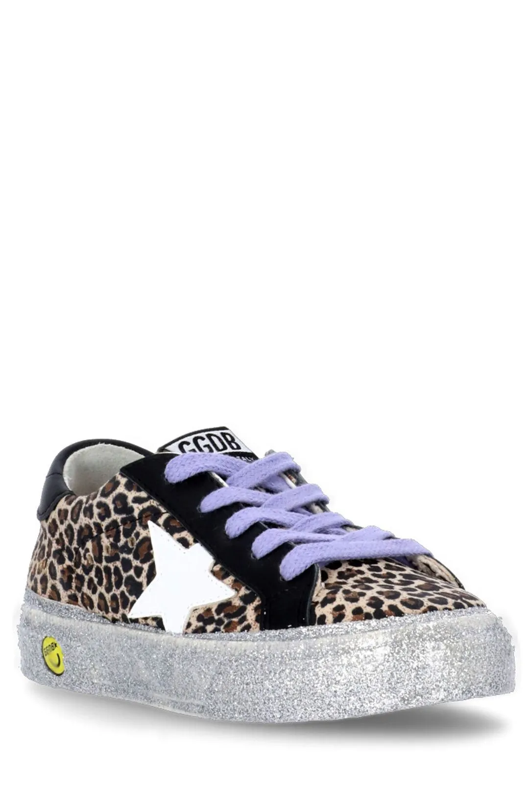 Golden Goose Kids May Leopard Print Sneakers