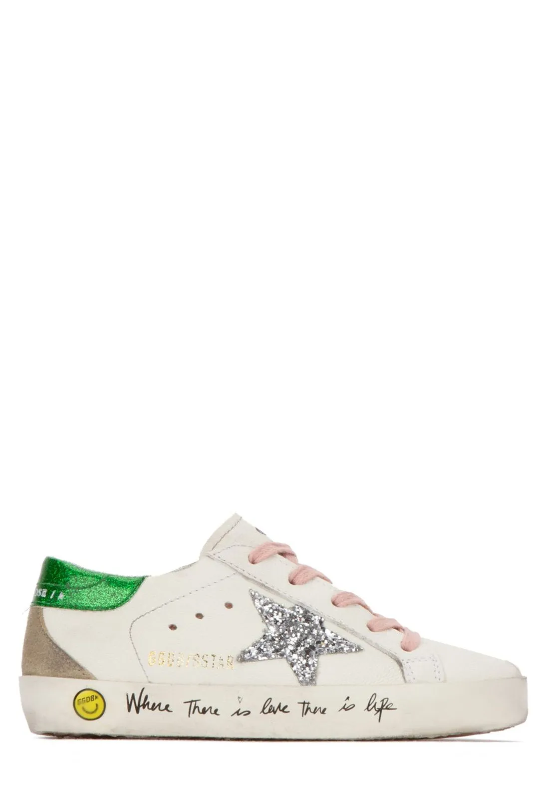 Golden Goose Kids Sequin Logo Printed Low-Top Sneakers