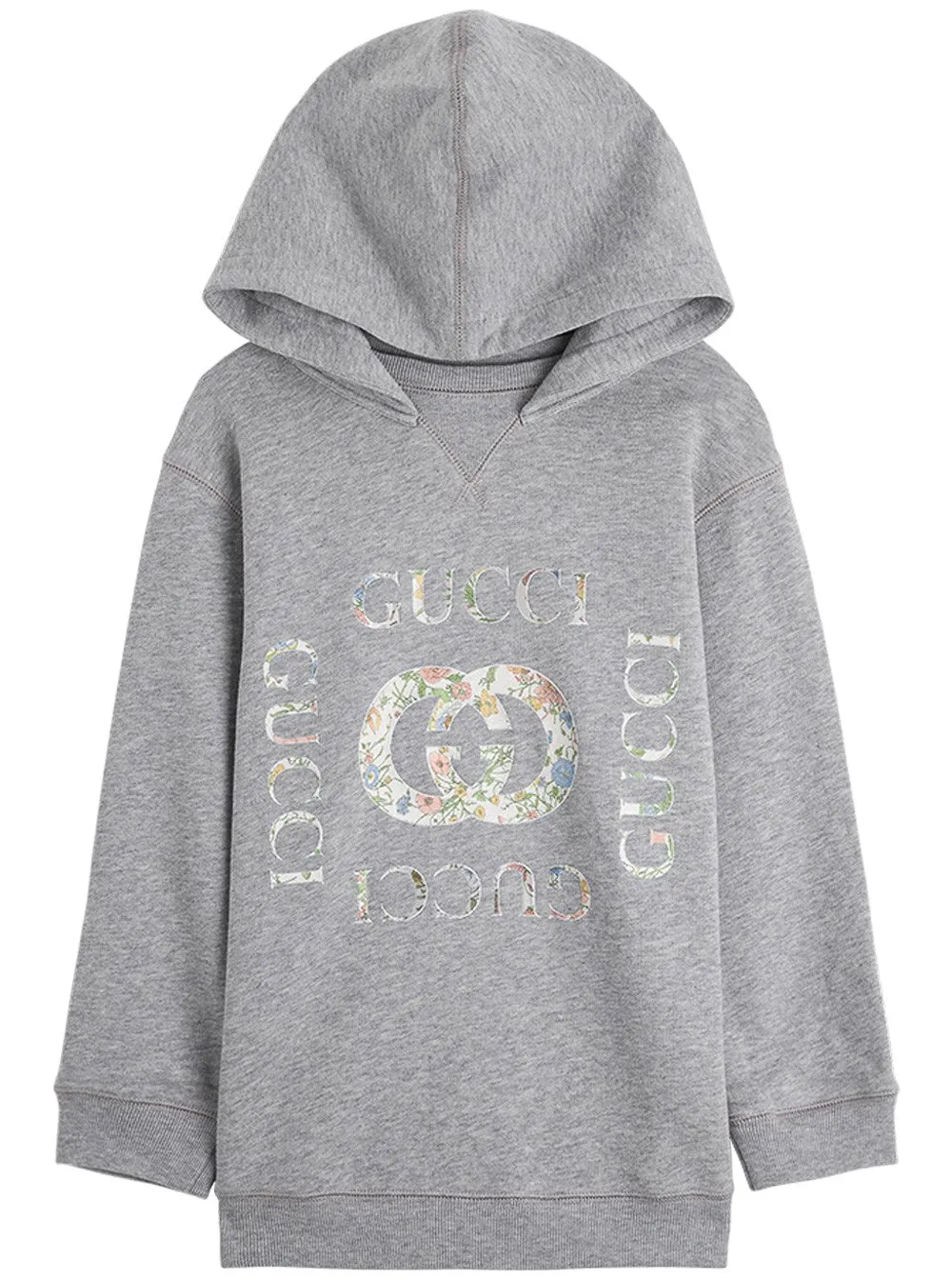 Gucci Kids Floral Logo Printed Hoodie