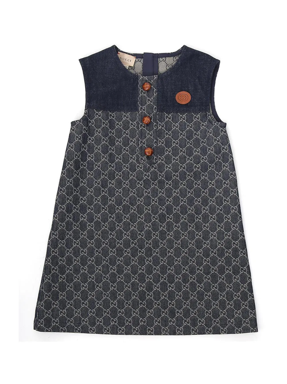 Gucci Kids GG Jacquard Denim Dress