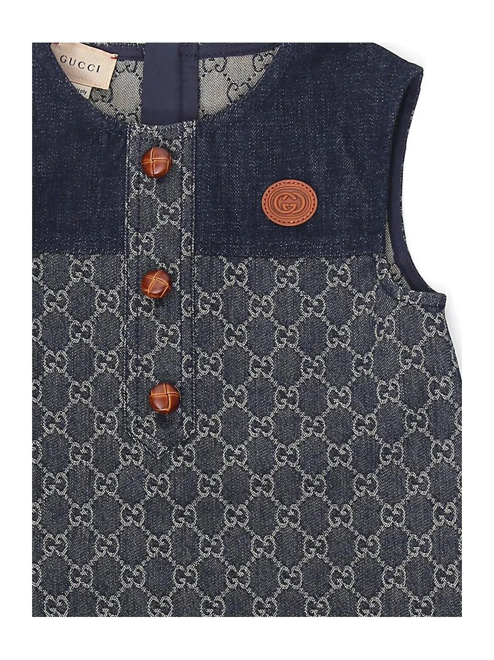 Gucci Kids GG Jacquard Denim Dress