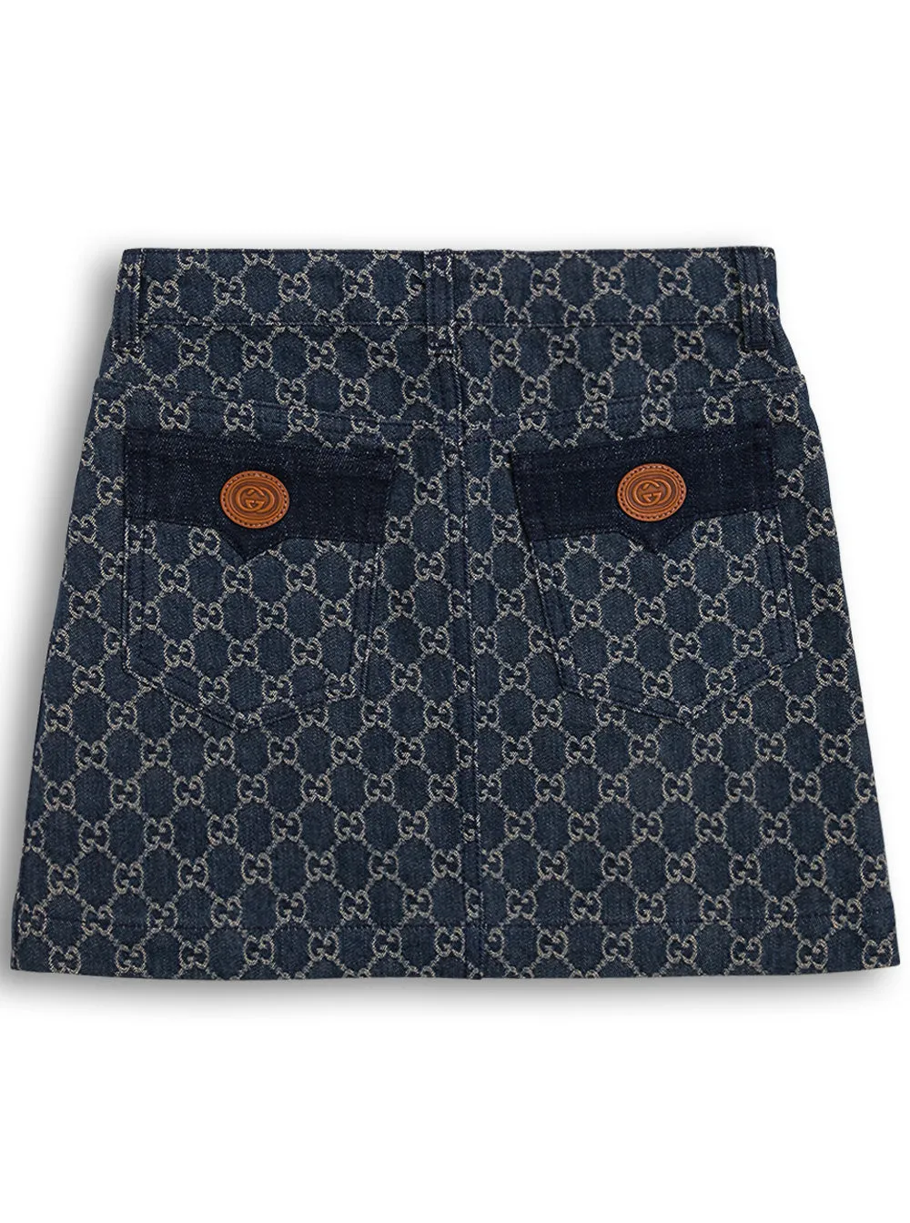Gucci Kids GG Jacquard Denim Skirt