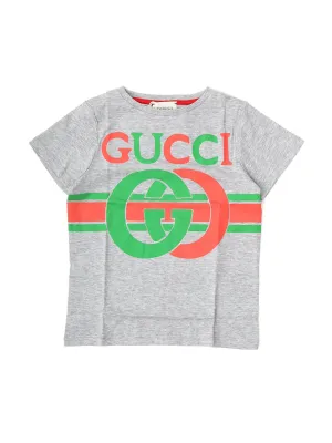Gucci Kids GG Logo Printed T-Shirt