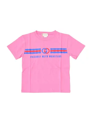 Gucci Kids GG Slogan Printed T-Shirt