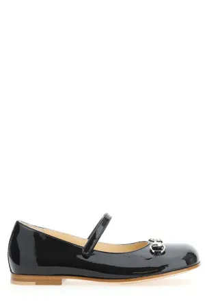 Gucci Kids Horsebit Round Toe Ballerinas