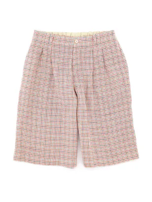 Gucci Kids Logo Embrodiered Checked Shorts