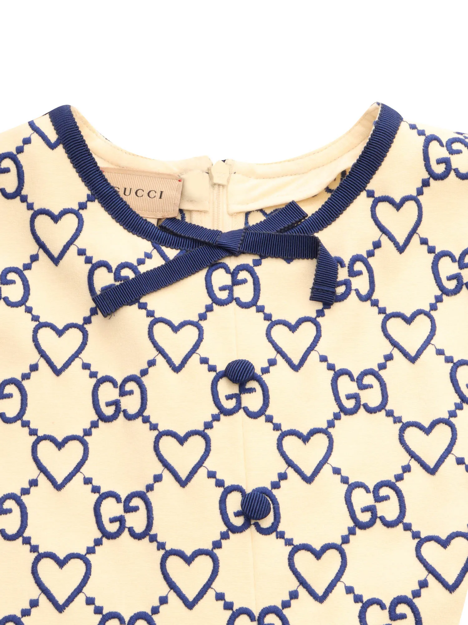 Gucci Kids Logo Embroidered Crewneck Dress