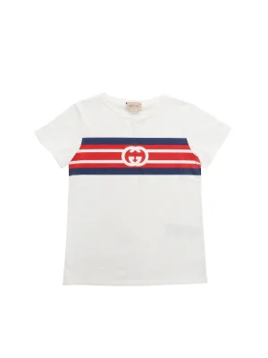 Gucci Kids Logo Printed Crewneck T-Shirt
