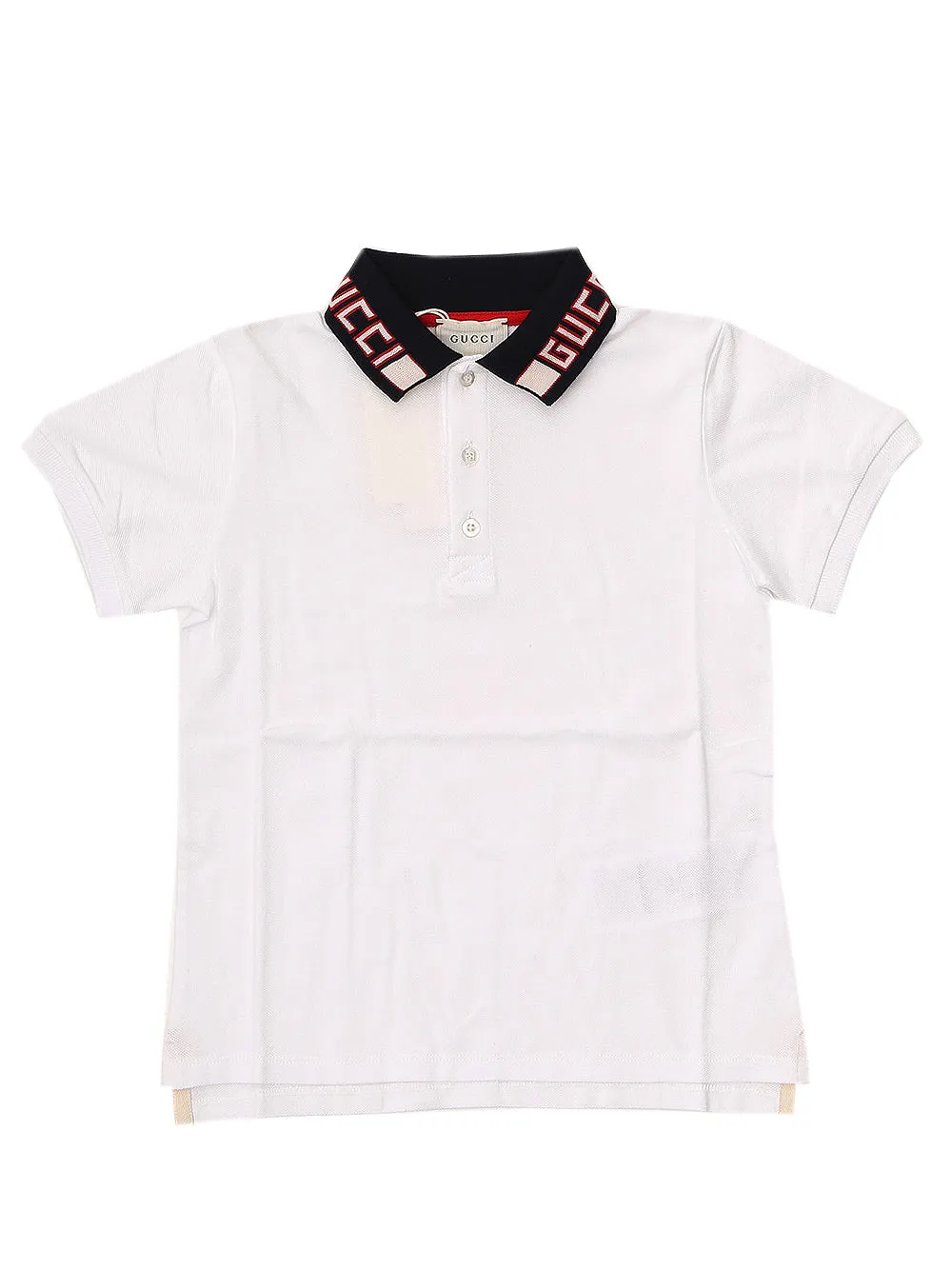Gucci Kids Logo Stripe Polo Shirt
