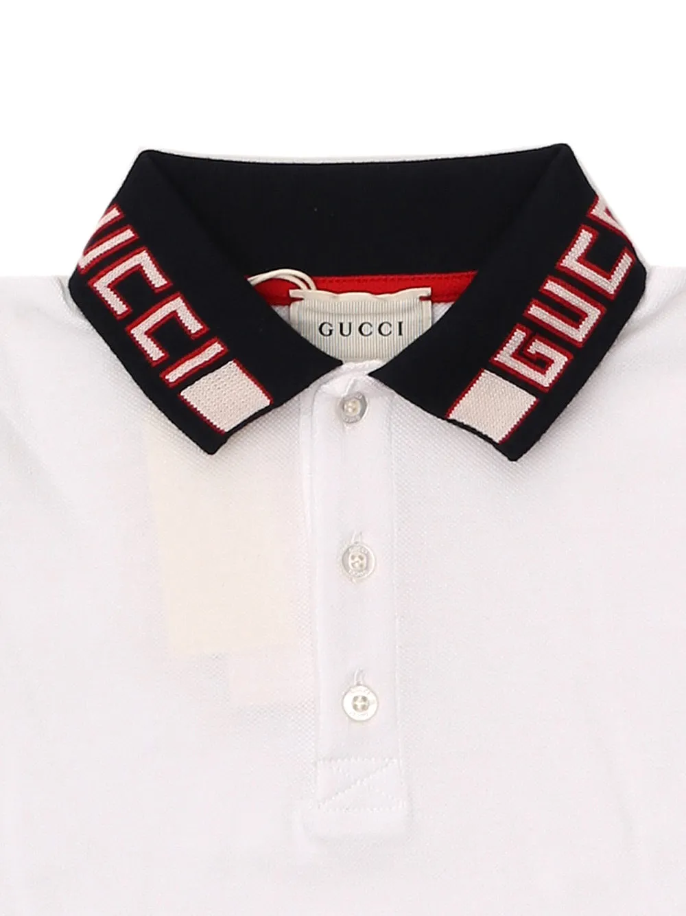 Gucci Kids Logo Stripe Polo Shirt