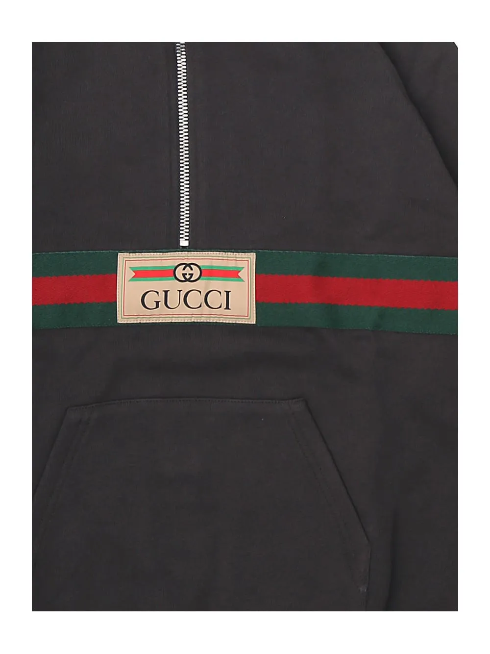 Gucci Kids Web Half-Zip Hoodie