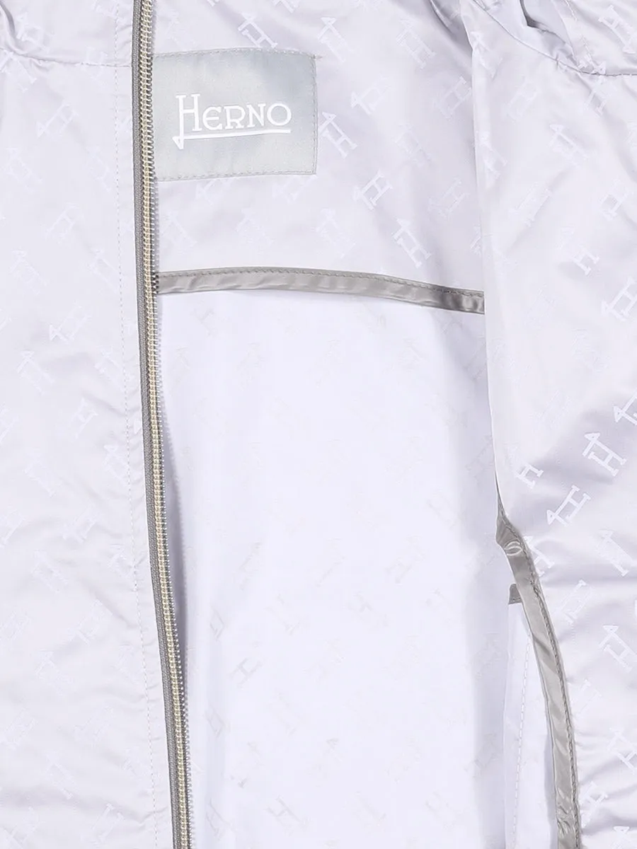 Herno Kids Logo Print Hooded Jacket