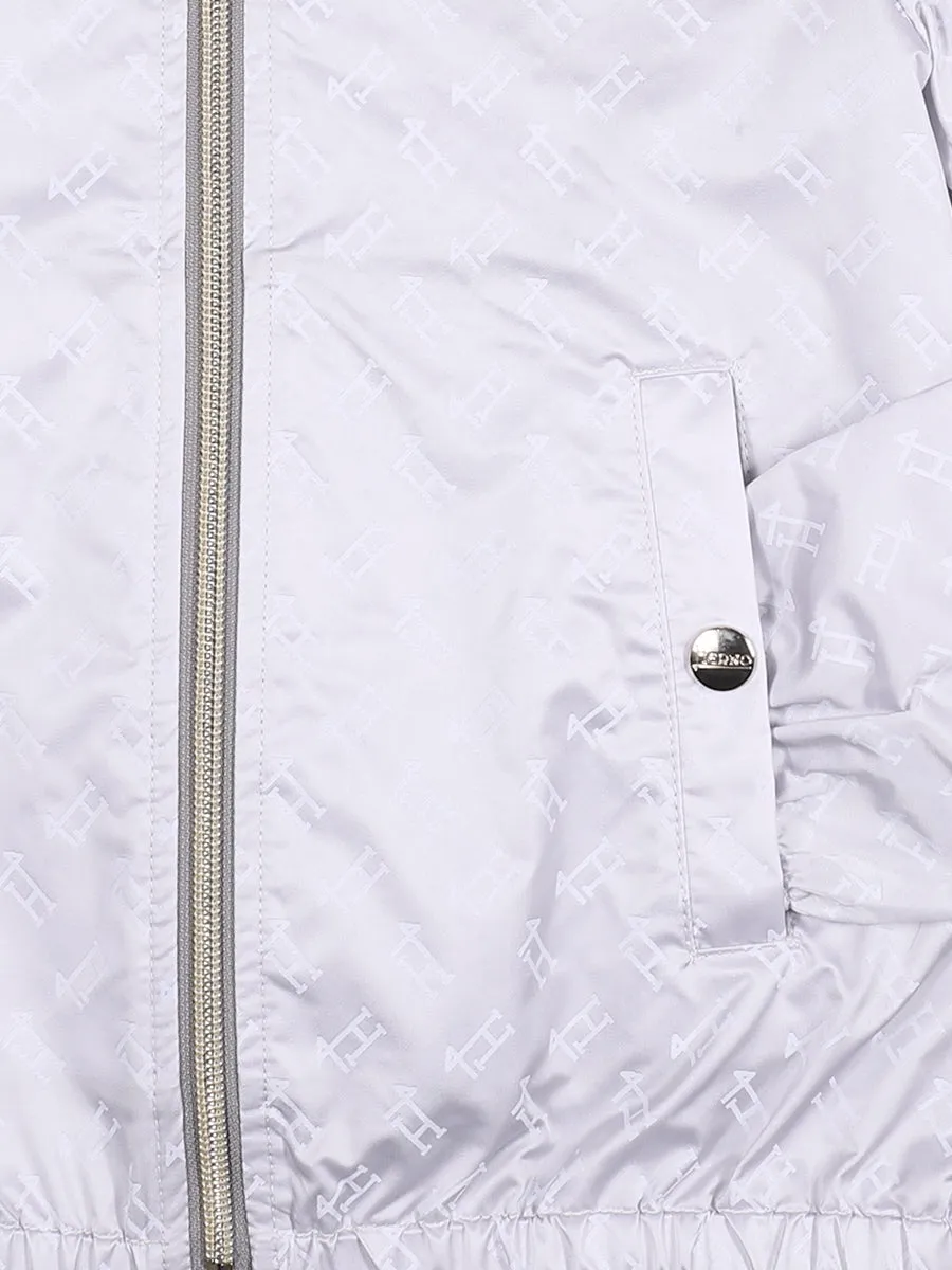 Herno Kids Logo Print Hooded Jacket