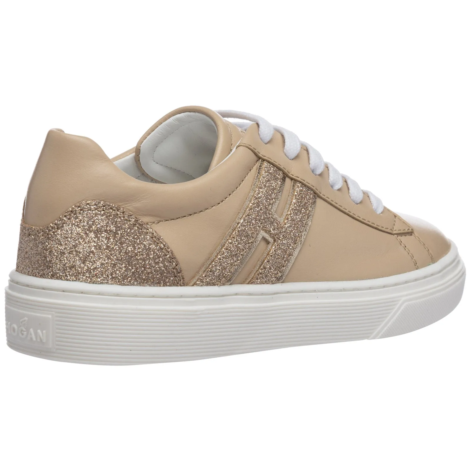 Hogan Kids Glitter Logo Detail Sneakers