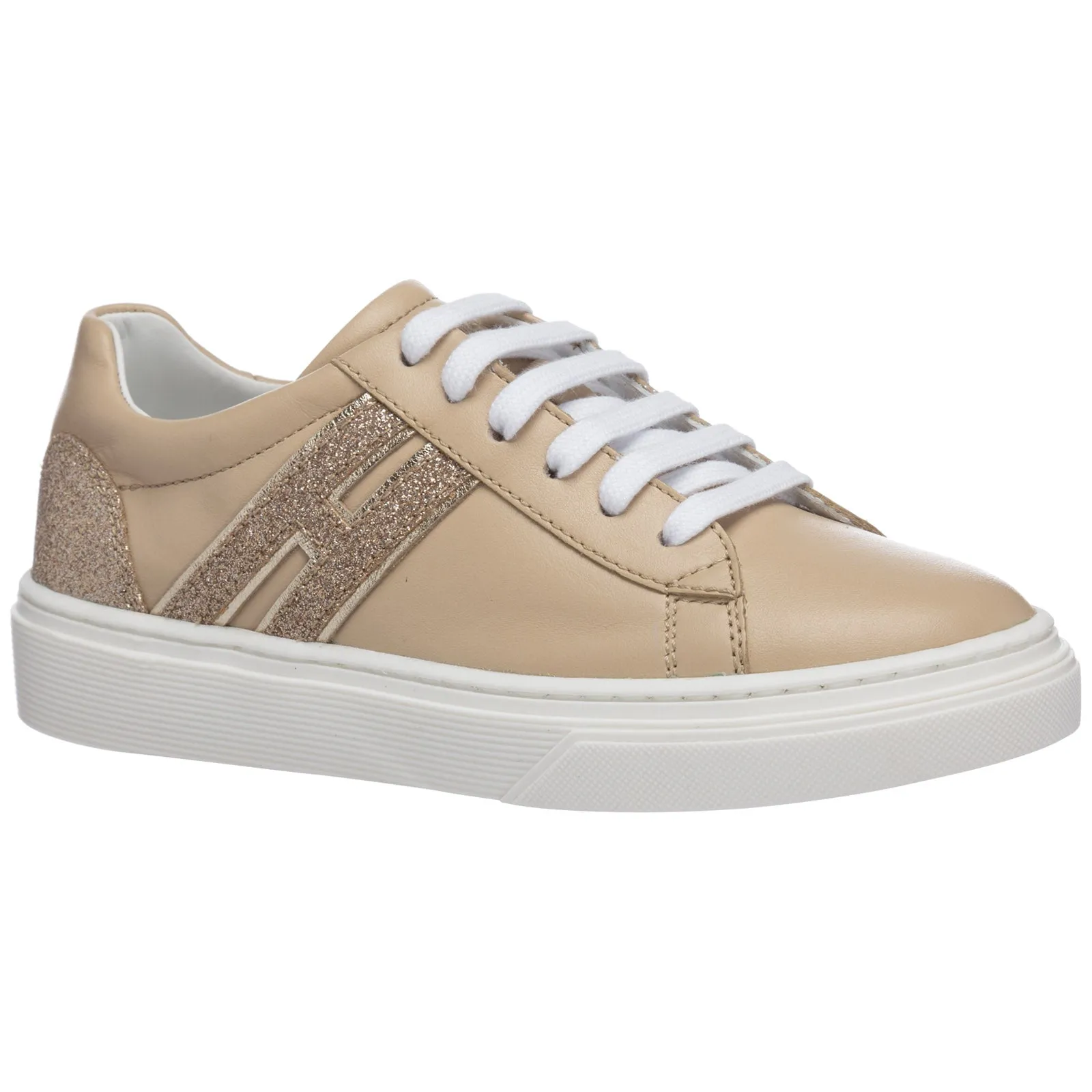 Hogan Kids Glitter Logo Detail Sneakers