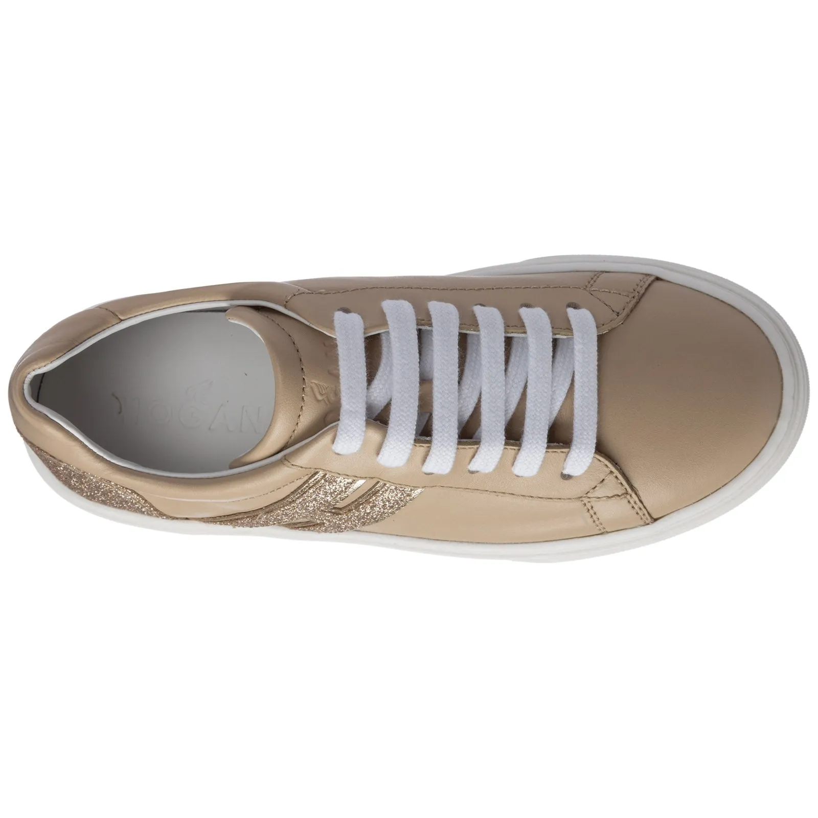 Hogan Kids Glitter Logo Detail Sneakers