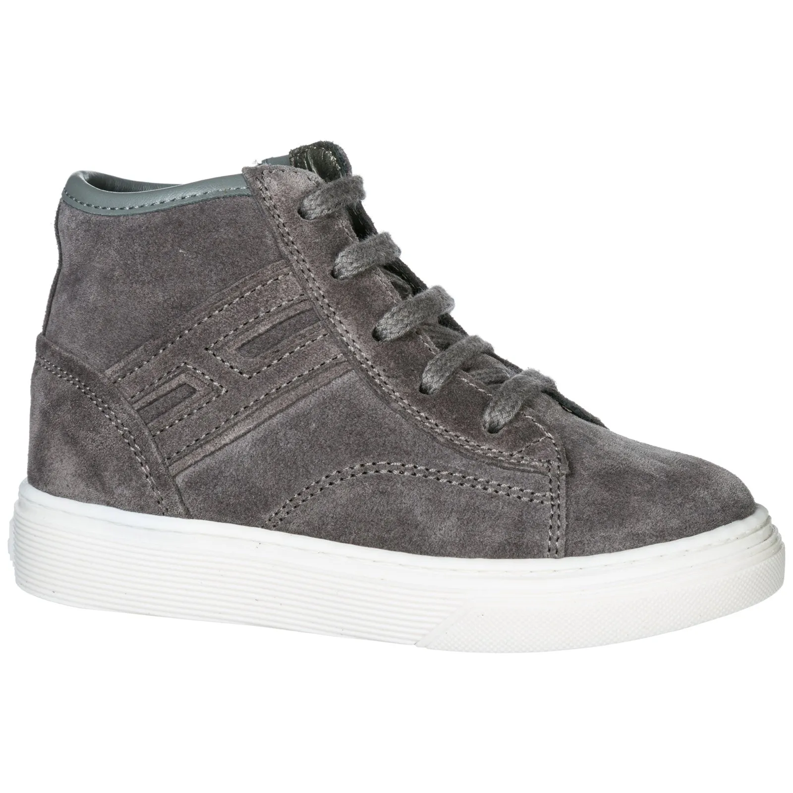 Hogan Kids Logo Detailed High-Top Sneakers