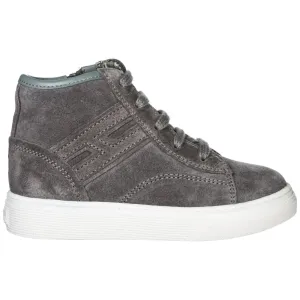Hogan Kids Logo Detailed High-Top Sneakers