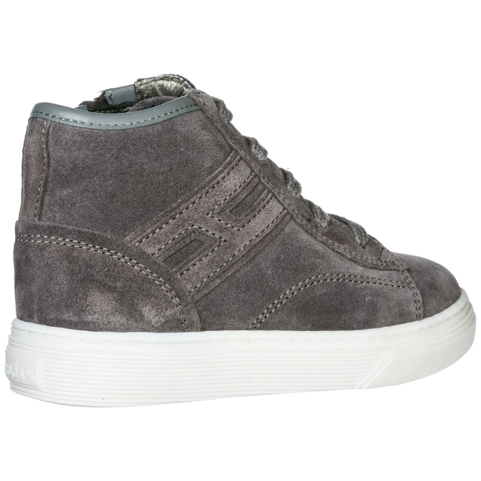 Hogan Kids Logo Detailed High-Top Sneakers