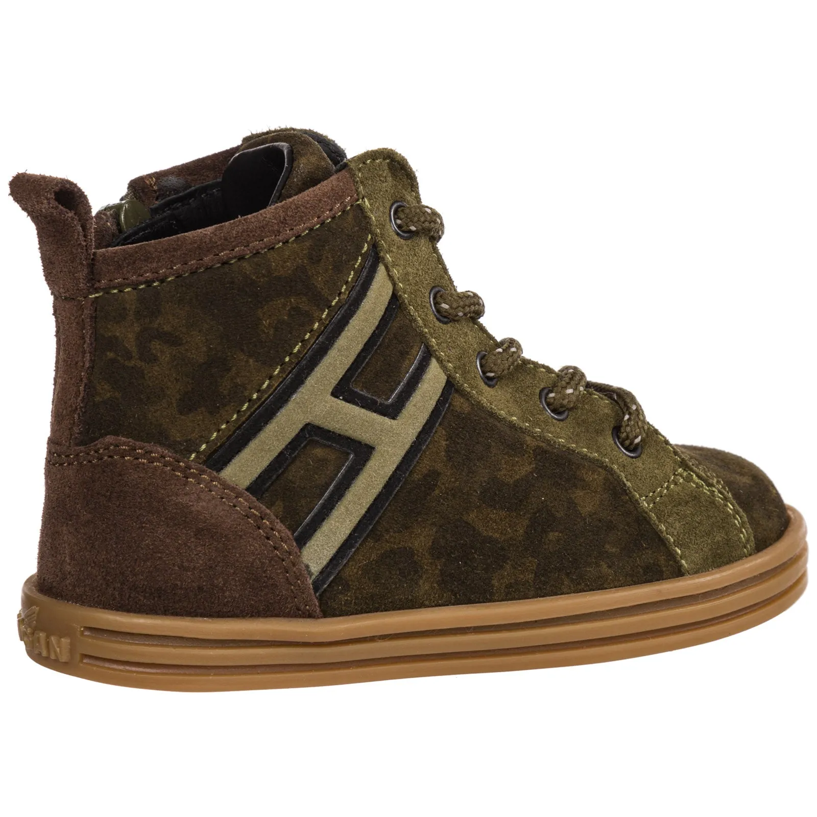 Hogan Kids Logo Detailed Lace-Up Sneakers