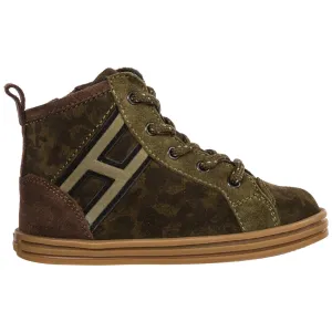 Hogan Kids Logo Detailed Lace-Up Sneakers