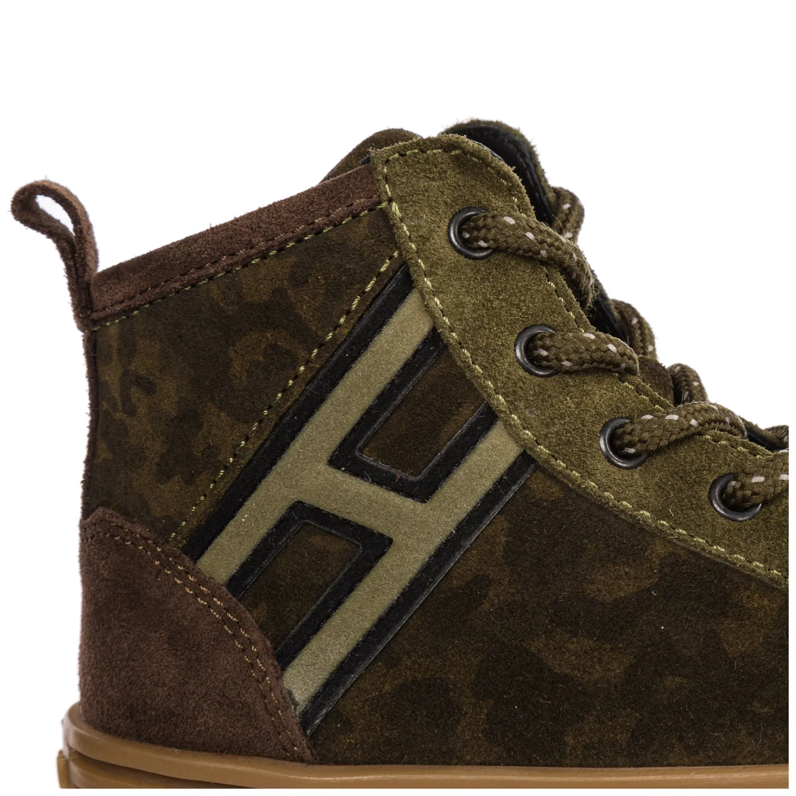 Hogan Kids Logo Detailed Lace-Up Sneakers