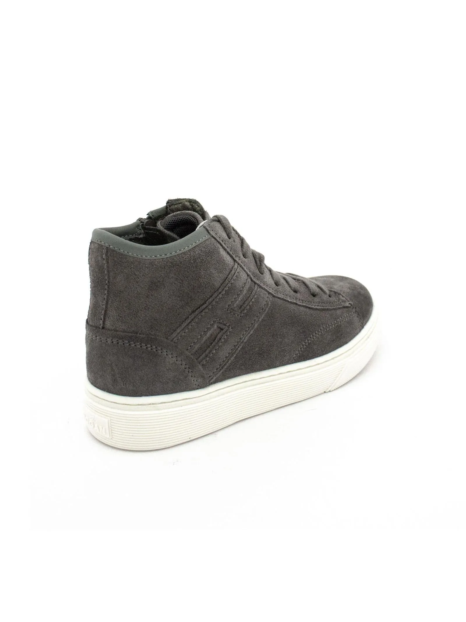 Hogan Kids Logo Patch High-Top Sneakers