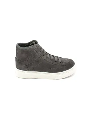 Hogan Kids Logo Patch High-Top Sneakers