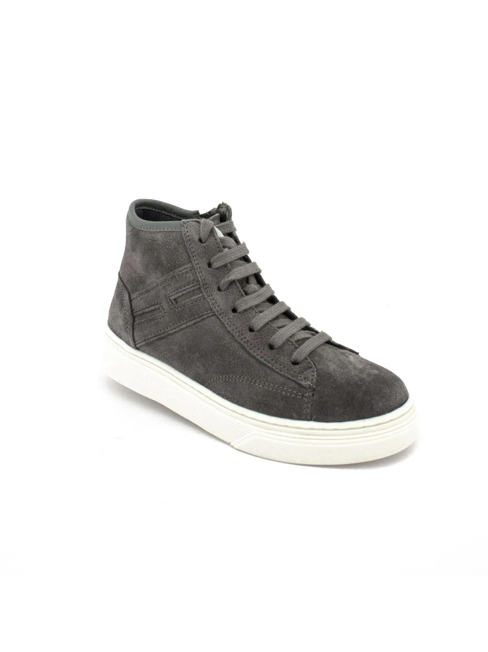 Hogan Kids Logo Patch High-Top Sneakers